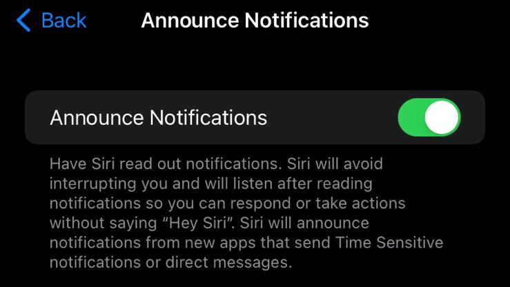 Notification screen on iPhone 11