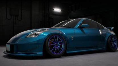 A blue car in Tokyo Xtreme Racer