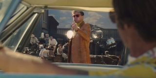 Once Upon A Time In Hollywood Rick shoots a finger gun to Cliff