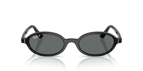 Ray-Ban Rb4472 Oval Sunglasses, Black/dark Grey Polarized, 51 Mm