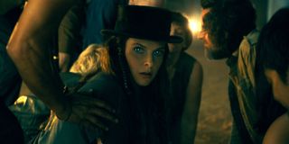 Rebecca Ferguson as Rose the Hat in the baseball boy sequence in Doctor Sleep