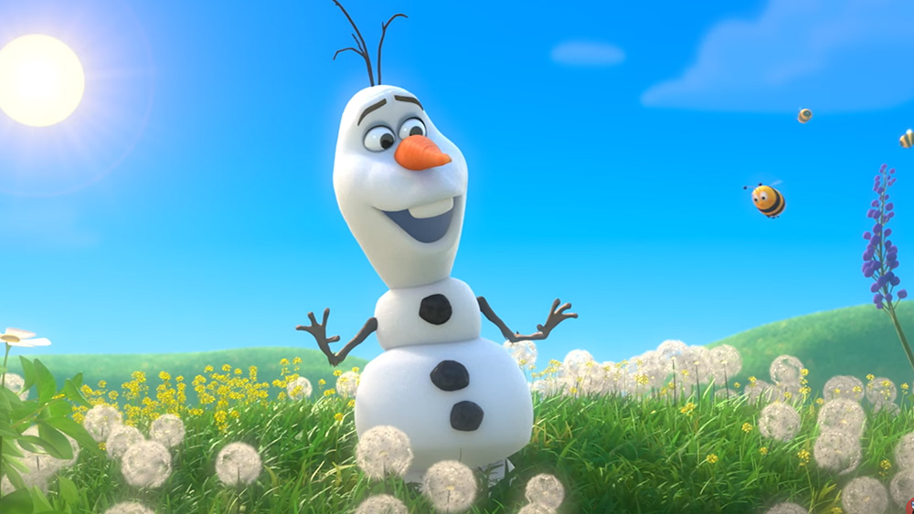 Disney character Olaf the snowman from Frozen