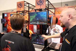 Several MMO companies also showed off their games. Mythic Entertainment had a preview build of Warhammer Online running.