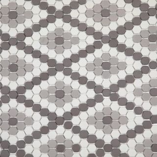gray and white mosaic tiles