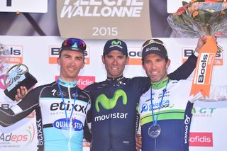 Julian Alaphilippe (Etixx - Quick-Step), Alejandro Valverde (Movistar) and Michael Albasini (Orica-GreenEdge).