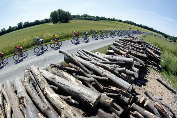 The Tour de France peloton