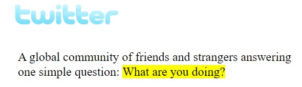 Twitter might ask again, 'What are you doing?'