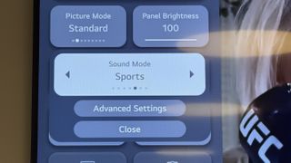LG C5 OLED sound modes