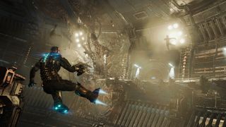 Dead Space remake - Isaac in the zero g centrifuge