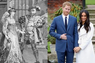 Prince Harry and Meghan Markle will wed on May 19, the same day that Anne Boleyn (shown here marrying Henry VIII) was beheaded.