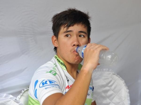 Shih Hsin Hsiao (Action Cycling Team-Taiwan), the champion in stage 2 Tour de Singkarak 2012.