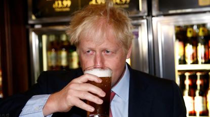 Boris Johnson on a visit to a pub