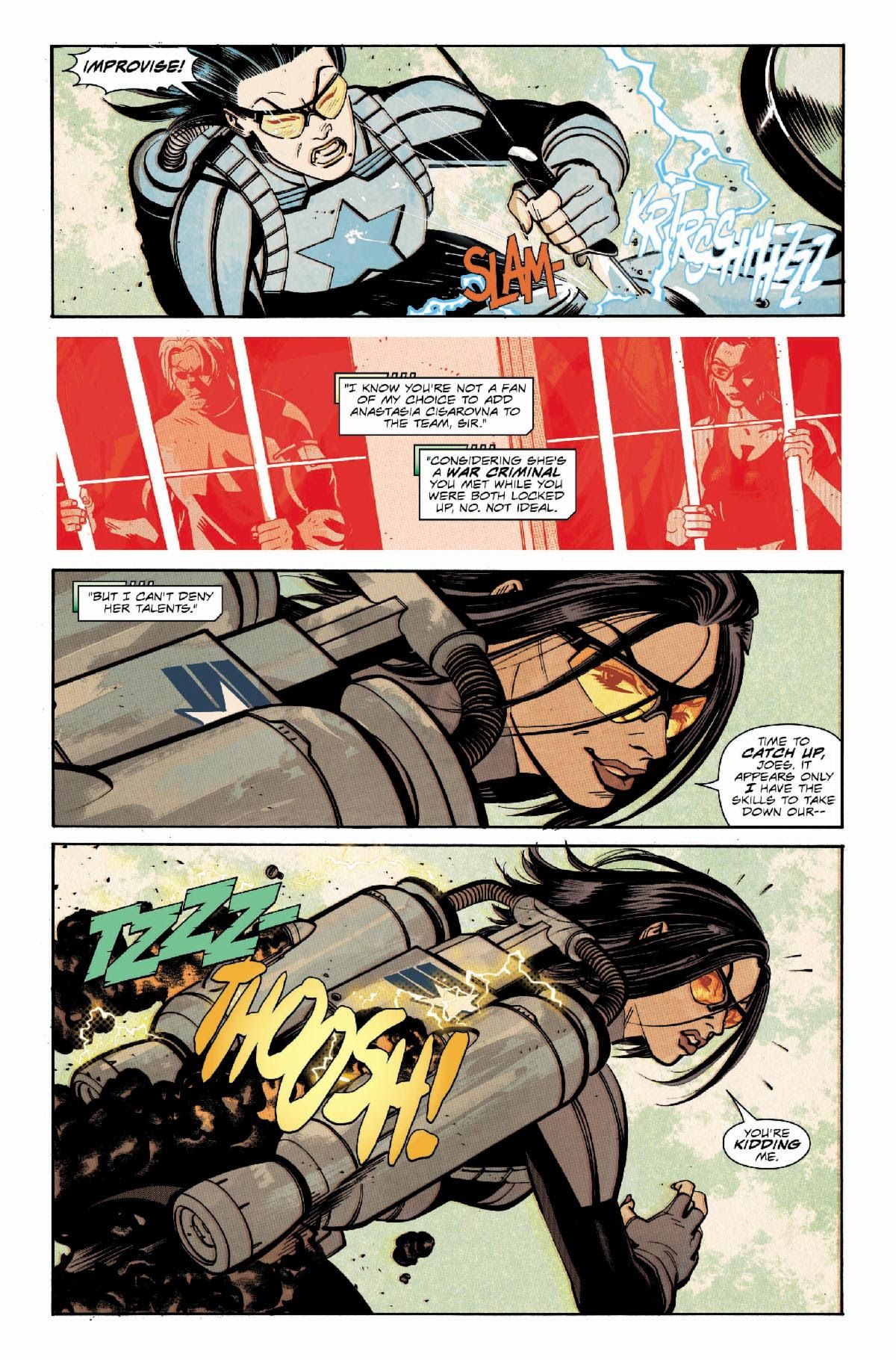 Preview art pages from G.I. Joe #1.