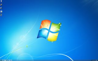 Windows 7 Desktop on the MacBook Pro at 2880 x 1800