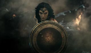 Wonder Woman with shield in Batman v Superman