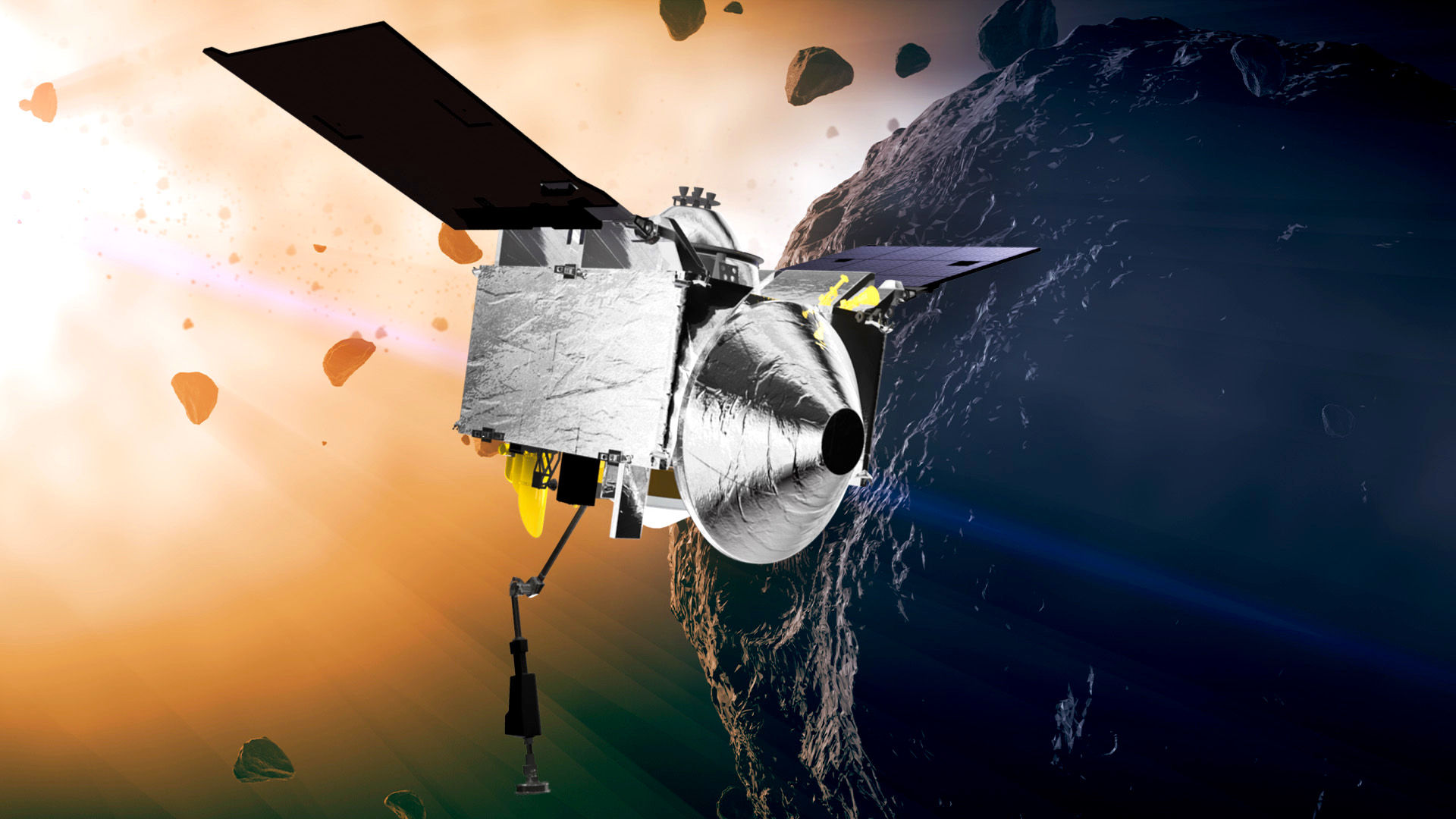 Artist&#039;s concept of the OSIRIS-REx spacecraft