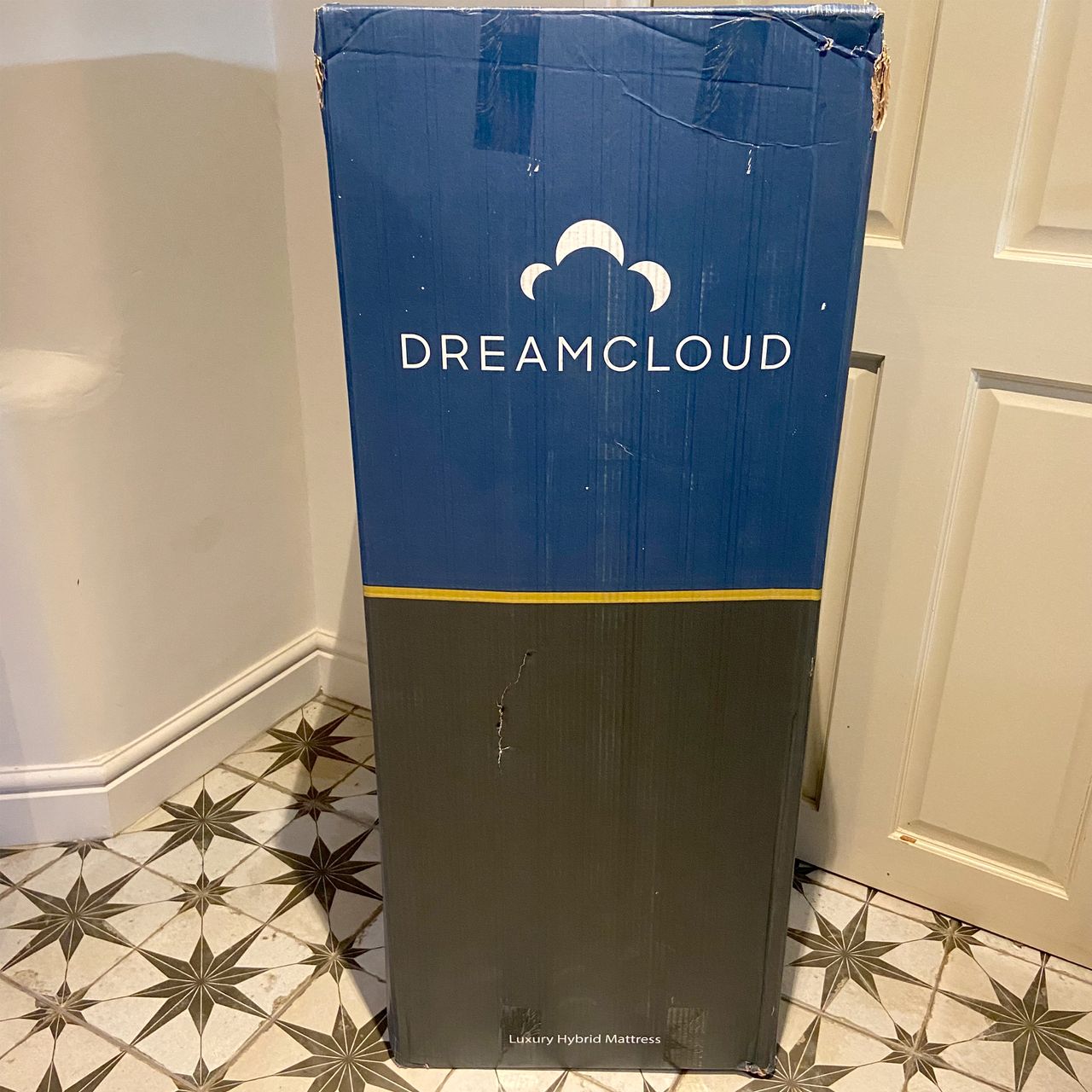 The DreamCloud Hybrid mattress being tested