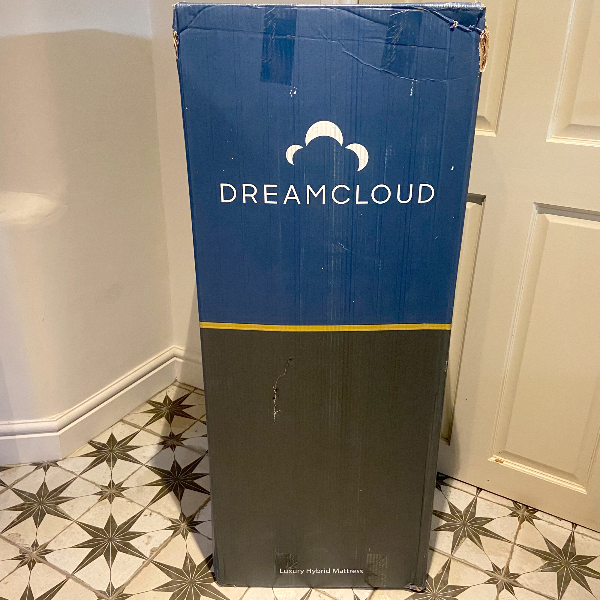 The DreamCloud Hybrid mattress being tested