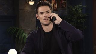 Mark Grossman as Adam on the phone in The Young and the Restless