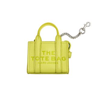 lime green mini Marc Jacobs tote bag charm