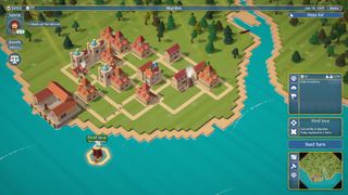 High Seas High Profits! screenshot of small buildings sitting on an island