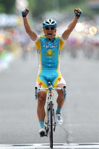 Take two: Vinokourov revels in victory