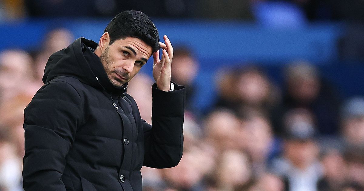 Arsenal manager Mikel Arteta during the Premier League match between Everton FC and Arsenal FC at Goodison Park on February 4, 2023 in Liverpool, United Kingdom.