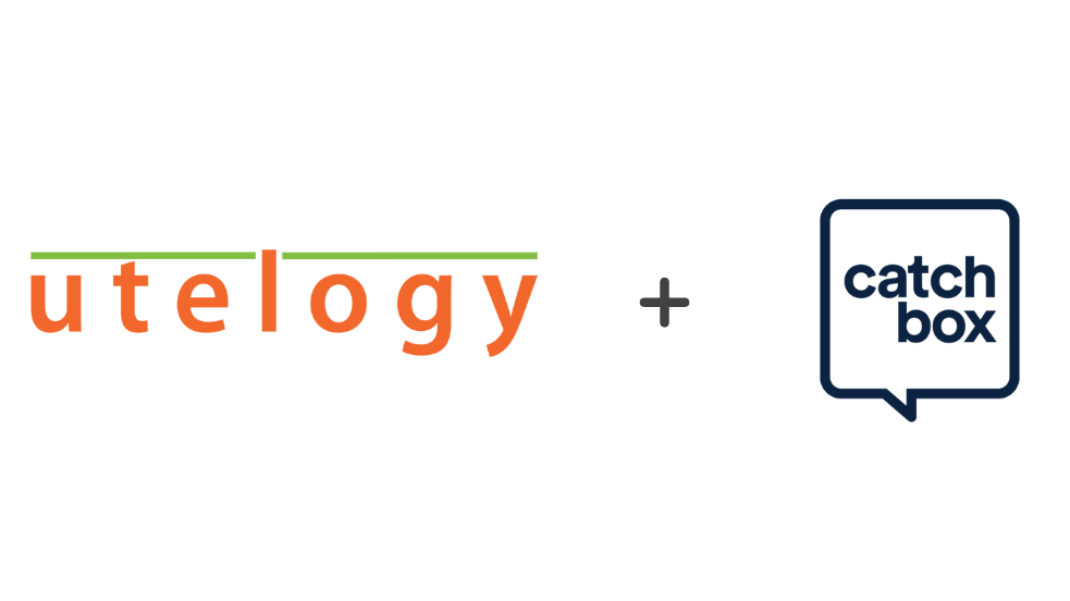 The Utelogy and Catchbox logos. 