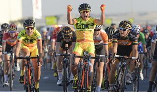 Annalisa Cucinotta (Ale-Cipollini) victory salute