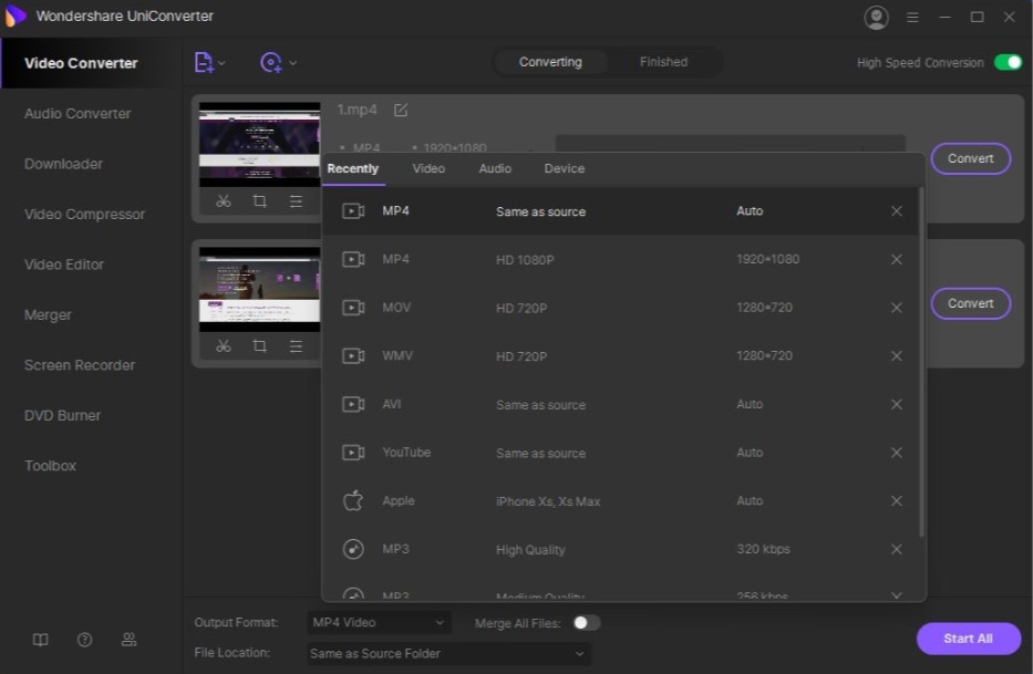 Use Wondershare UniConverter to Convert Video Format in Just 3 Steps ...
