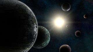 seven planets surrounding a star