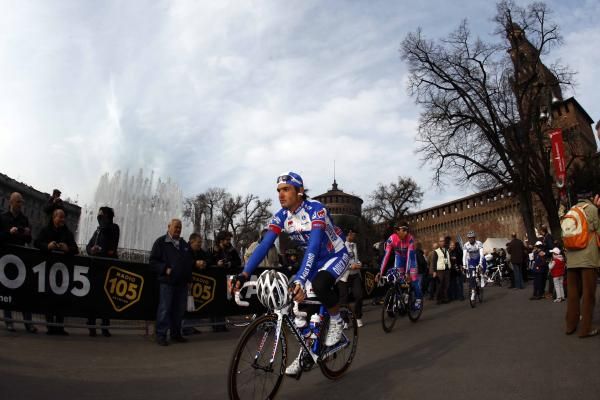 The Castello Sforzesco was the backdrop for the start of the race.
