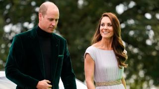 Prince William, Duke of Cambridge and Catherine, Duchess of Cambridge attend the Earthshot Prize 2021 at Alexandra Palace on October 17, 2021 in London, England.