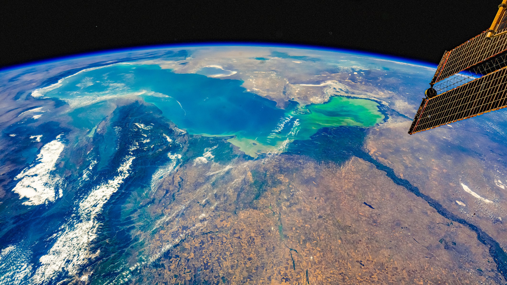 Digitally enhanced image of Earth taken by NASA.