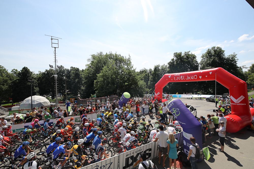 Scenery along the route of stage 4 at Tour de Slovenie