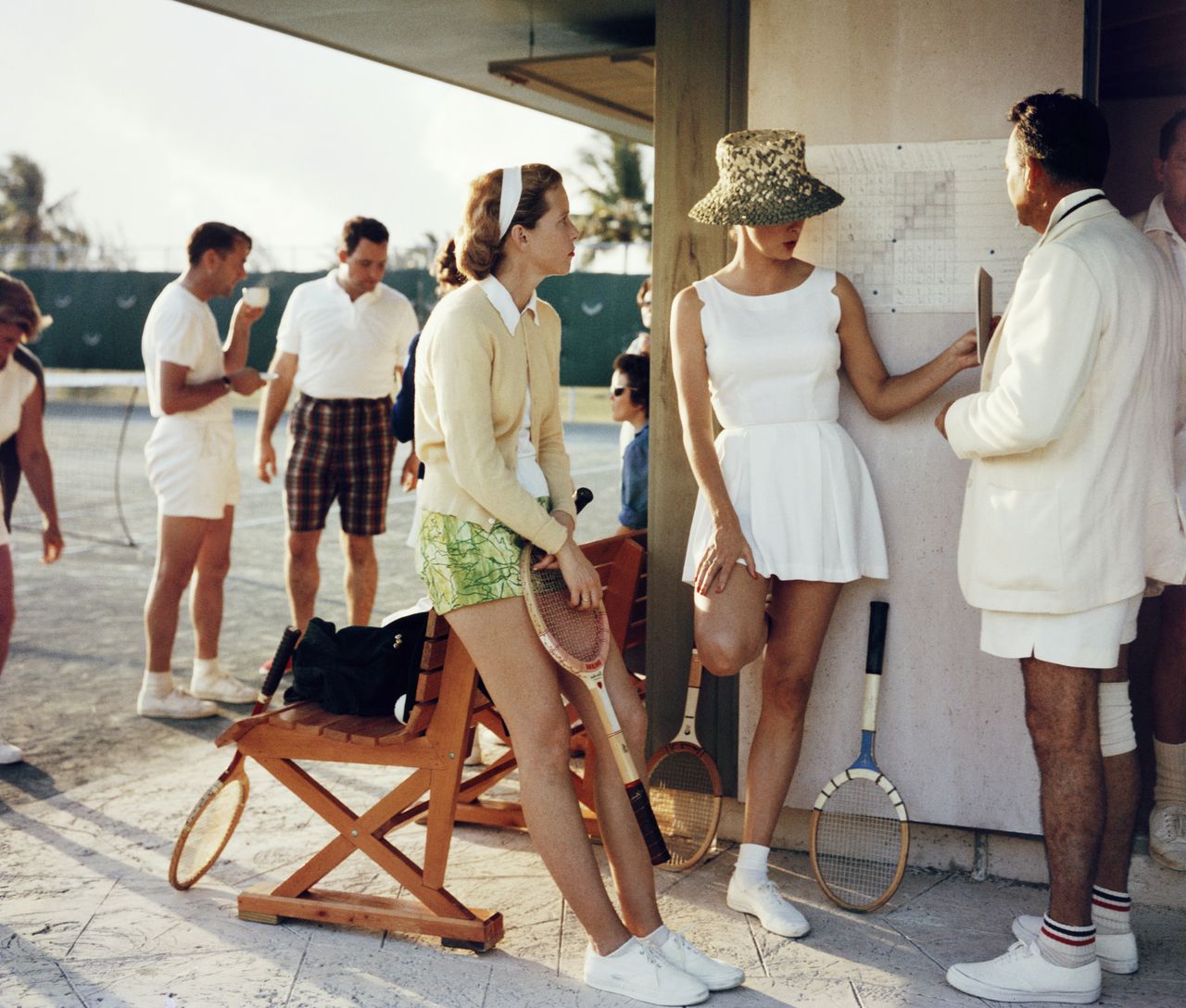 1950s tennis match in Bahamas