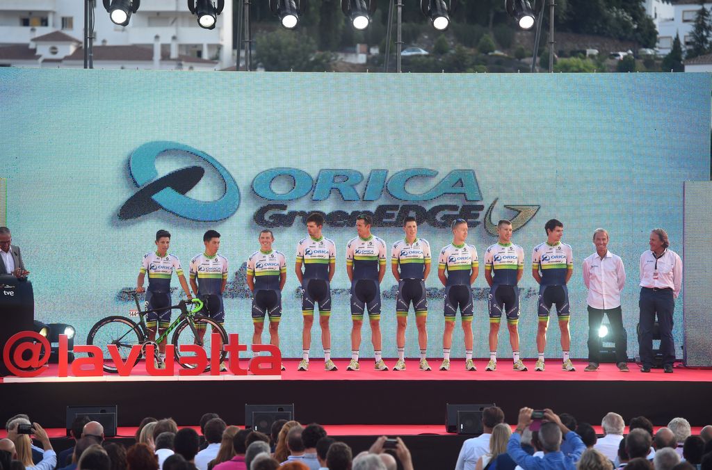 Orica-GreenEdge on stage