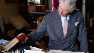 Prince Charles with a diary