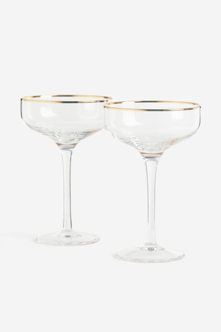 H&M 2-pack Champagne Coupes