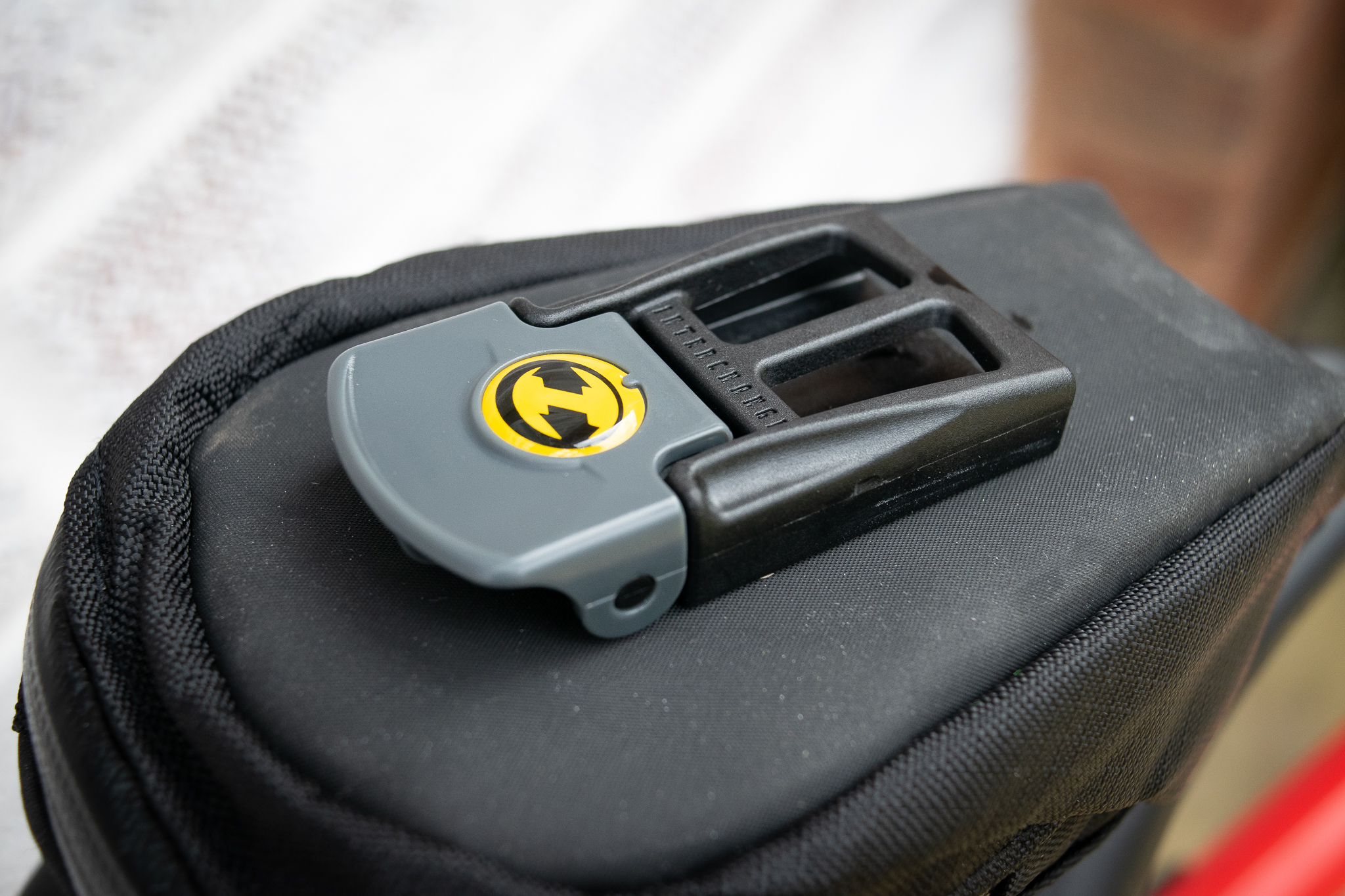 A Bontrager Pro Quick Cleat seat pack 