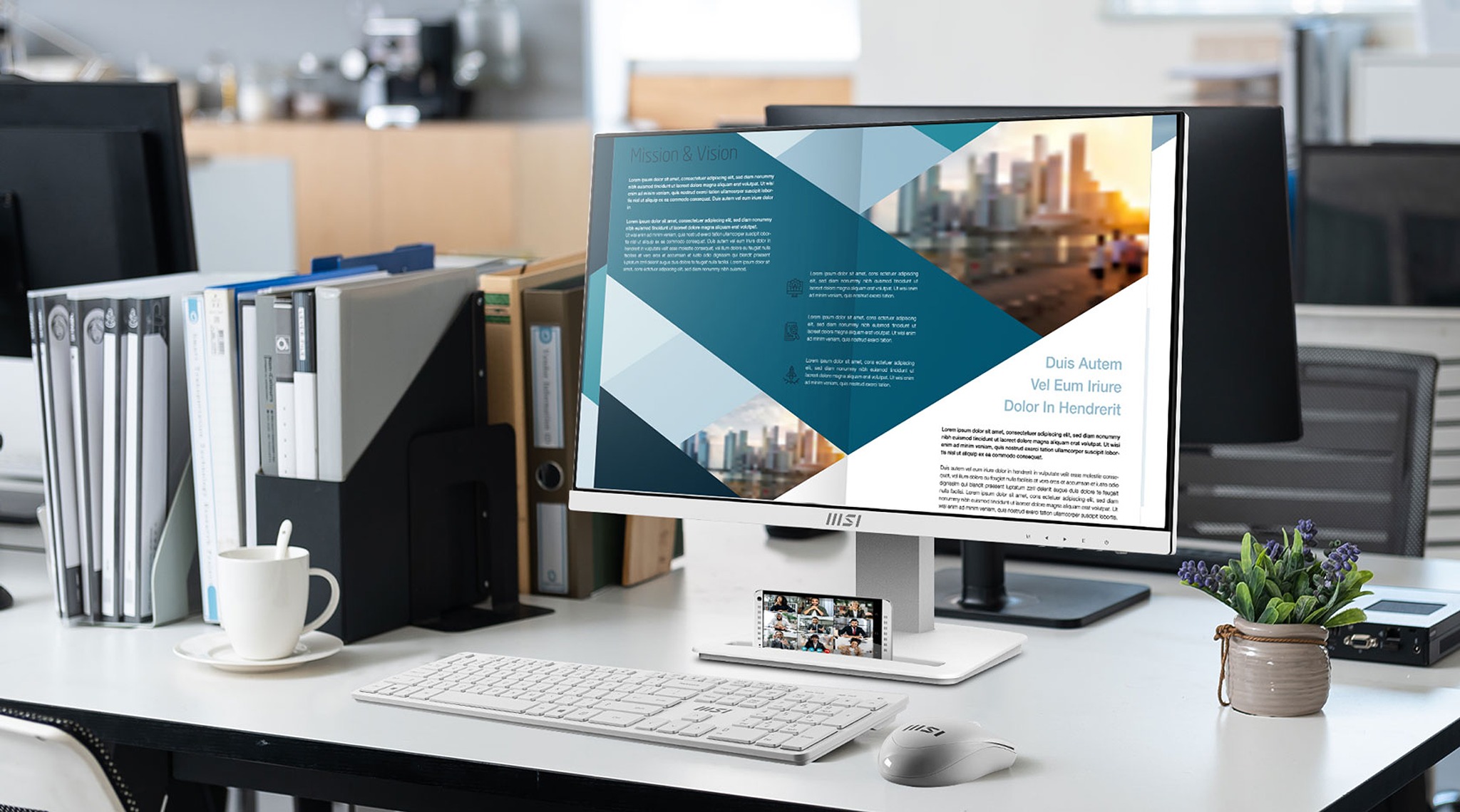 Product image of the MSI PRO (MP243XW) Gaming Monitor