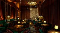 Winnie's Jazz Club's intimate lounge awaiting guests before a performance. 
