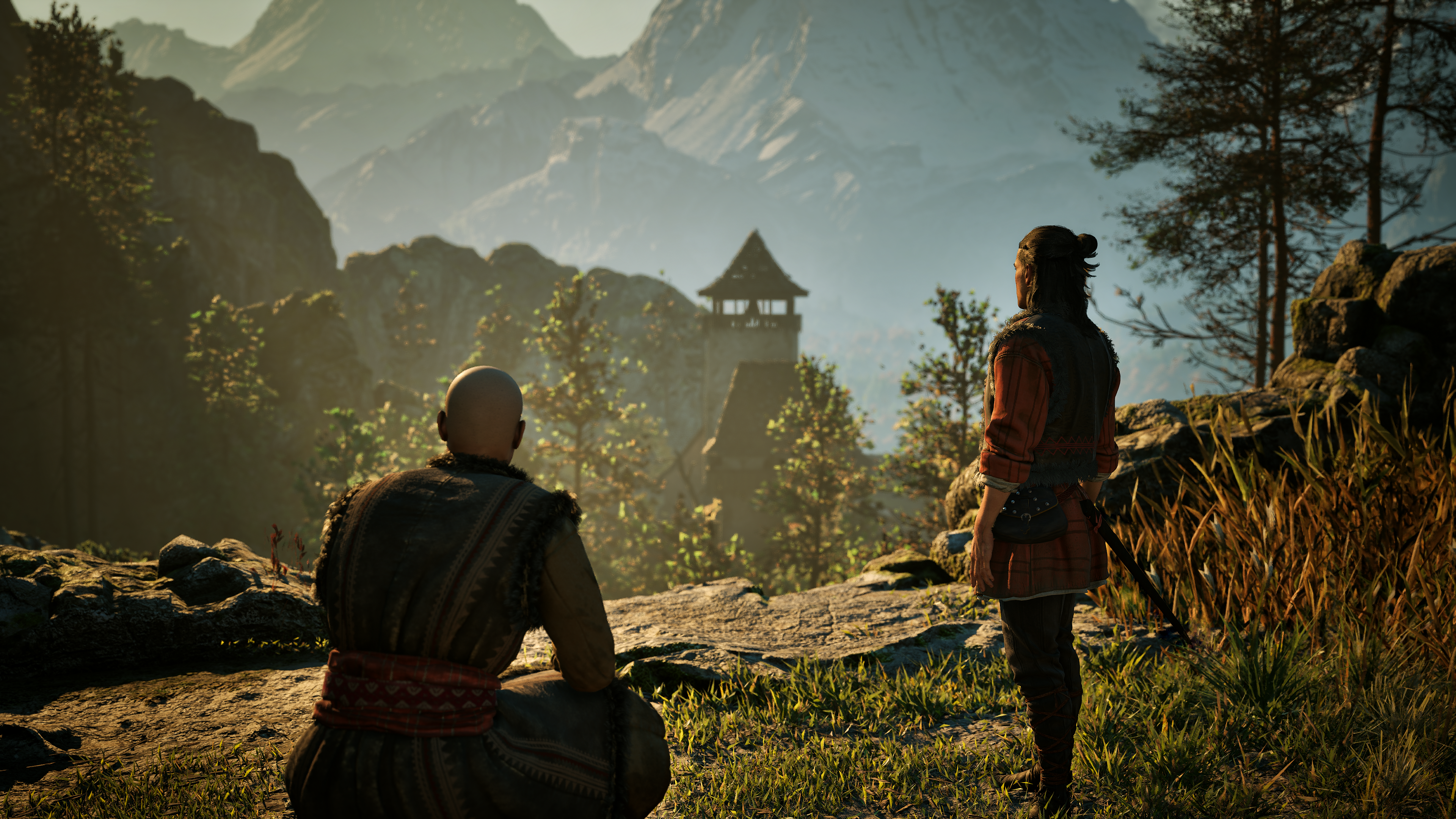 Two men overlooking a vast landscape