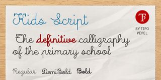 This font balances calligraphy with children's writing