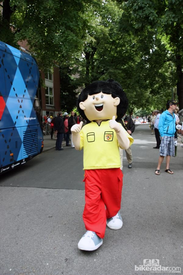 No trip to the Tour de France would be complete without an encounter with the ever-cheerful Haribo mascot.
