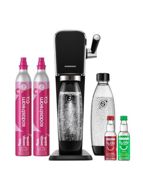 Sodastream Art Sparkling Water Maker Value Bundle, Black