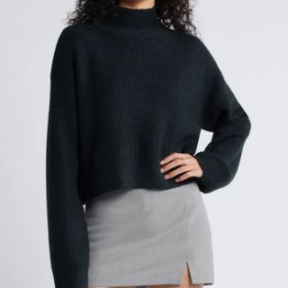 black knitted turtle neck jumper from Nordstrom