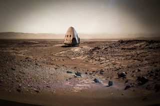 SpaceX Dragon Mars Mission Concept Art