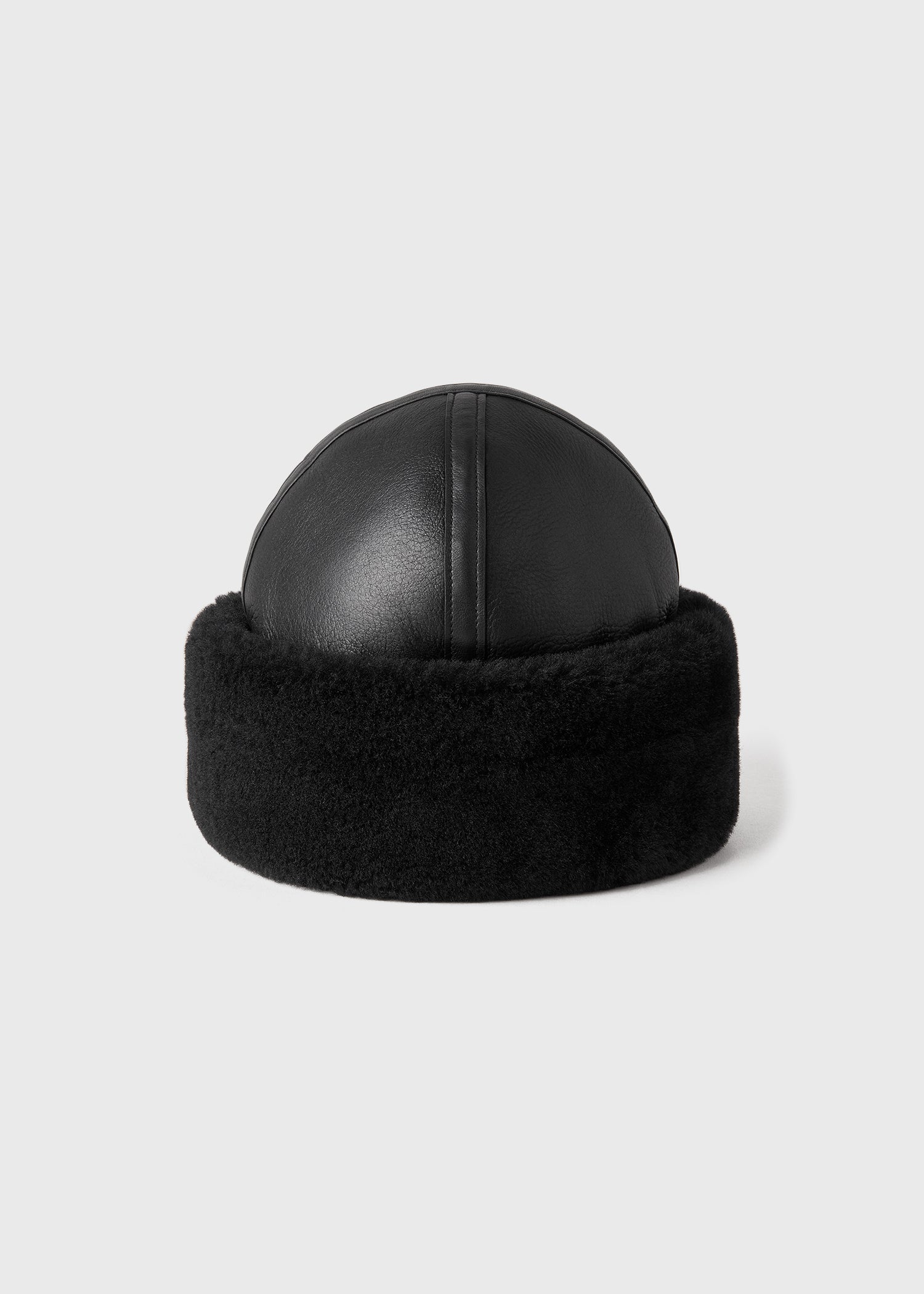Shearling Winter Hat Black