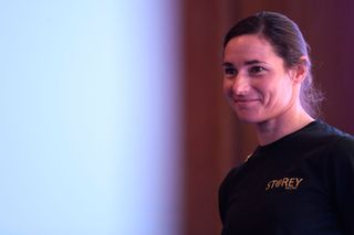 Sarah Storey reacts during the 2020 Tour de Yorkshire Route Presentation on January 17 2020 in Leeds England 